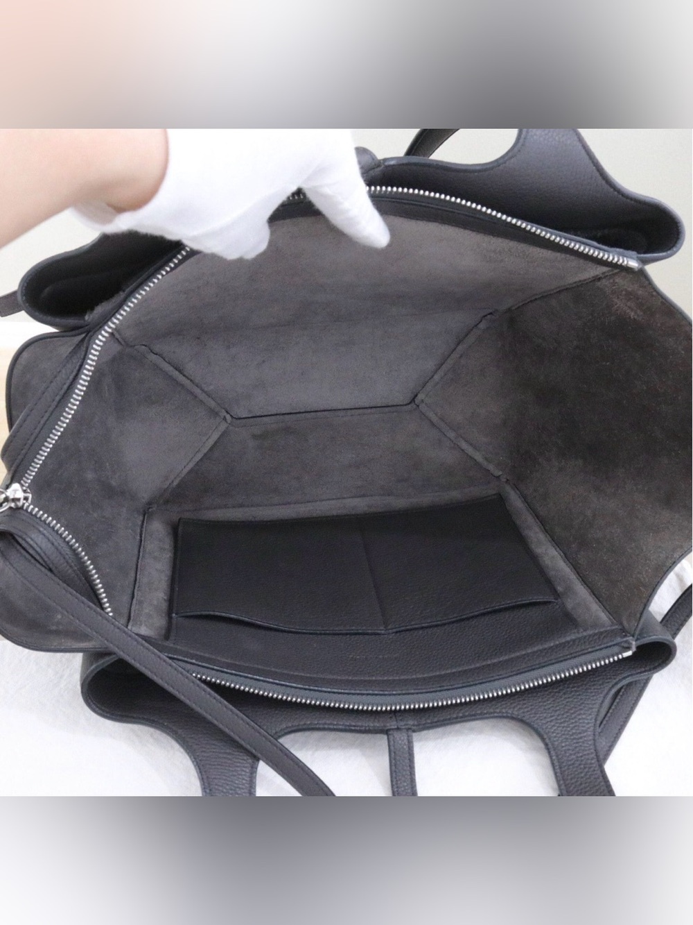 Celine Black Leather Shoulder Tote - Picture 8 of 8
